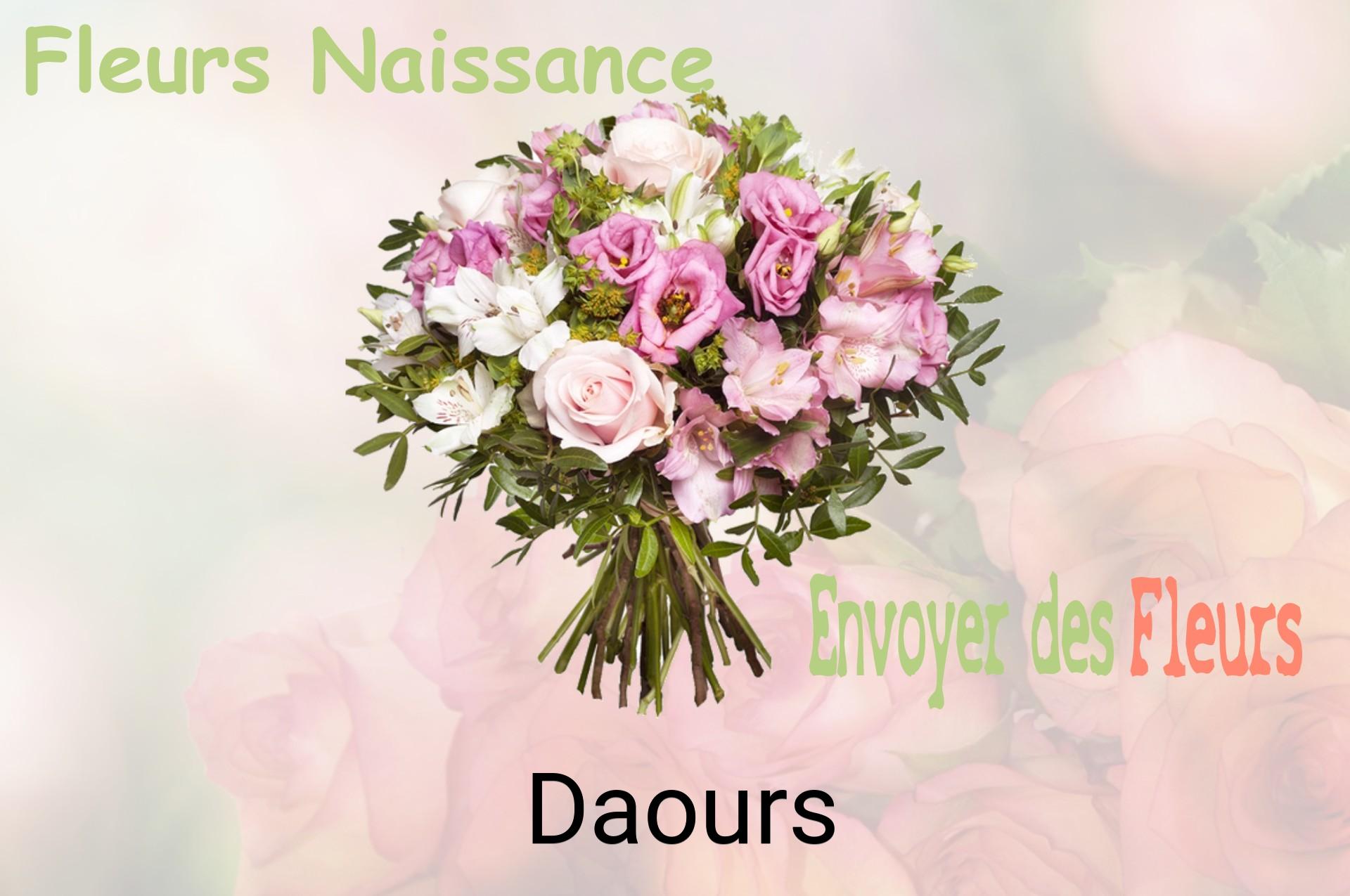 Bouquet de fleurs de naissance livré à Daours