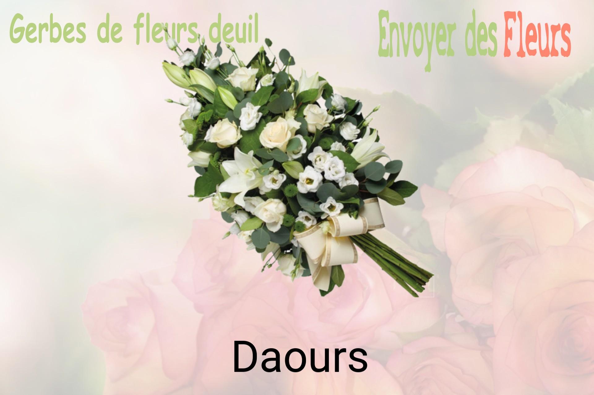 Gerbe de fleurs de deuil livrée à Daours